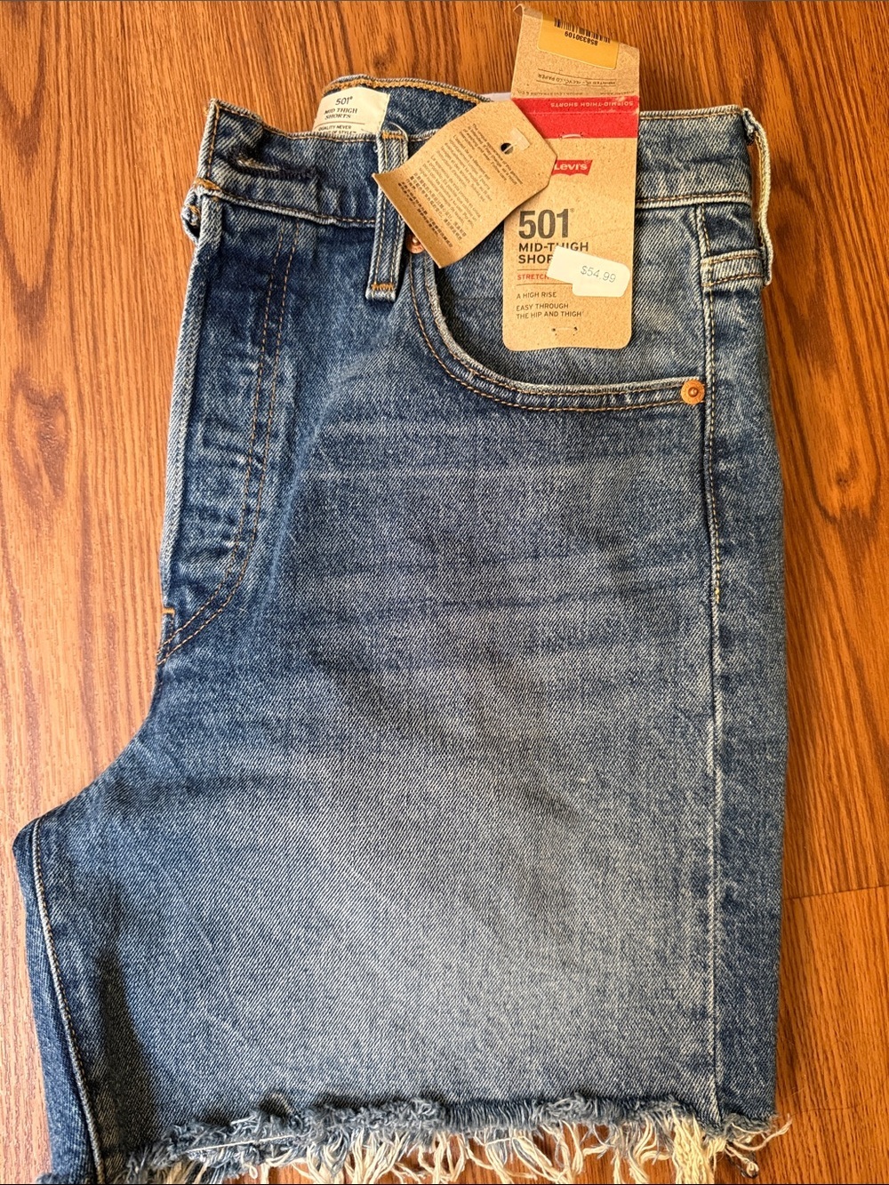 Levi's 501 Straight Denim Shorts - Faded Blue
